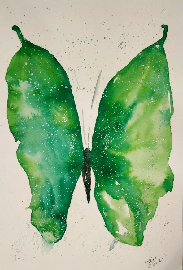 Butterfly series 3 watercolor painting