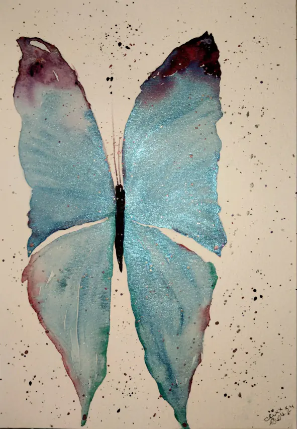 Butterfly series 4 watercolor painting