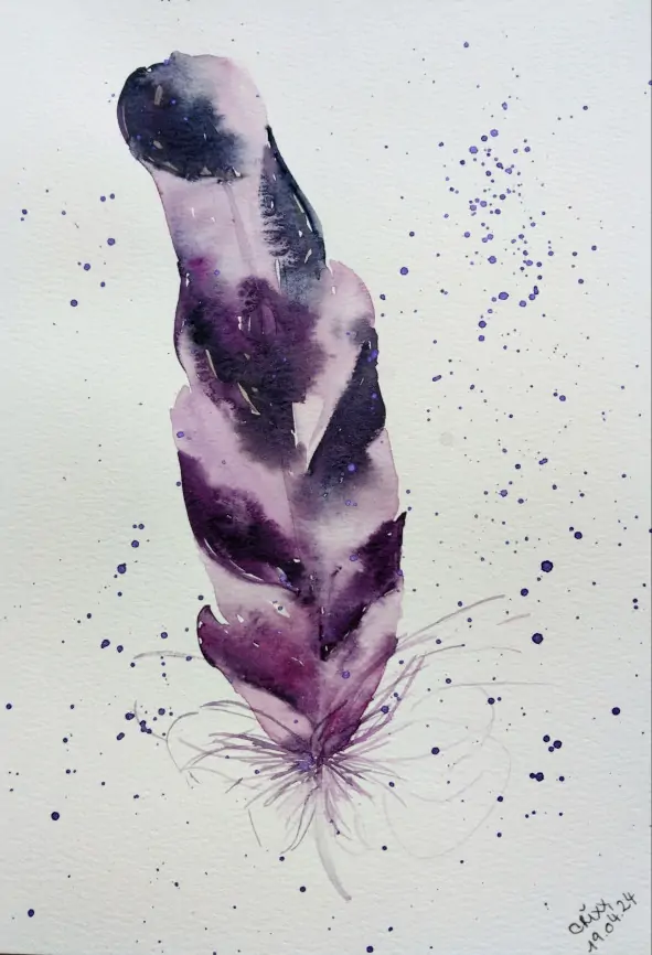 Purple Feather