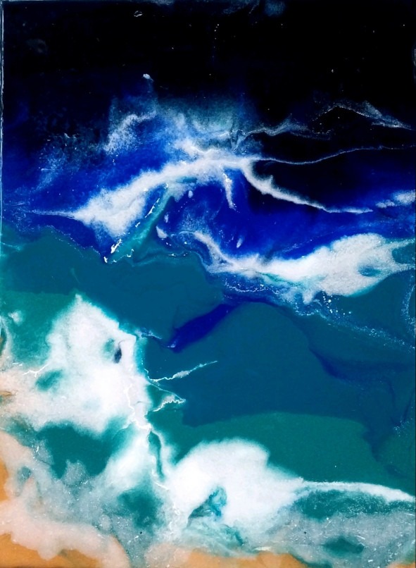 Deep Sea1 abstract resin art