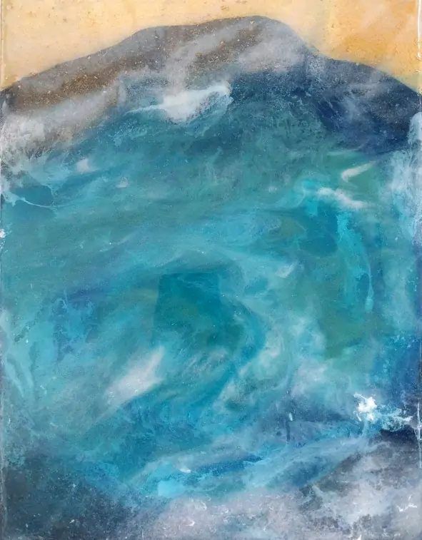 Deep Sea, resin art, calm3
